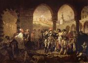 unknow artist Napoleon in the plague house in Jaffa France oil painting artist